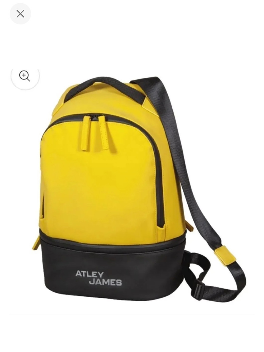 NWT Atley James Bradshaw Backpack Yellow/Black Water Resistant